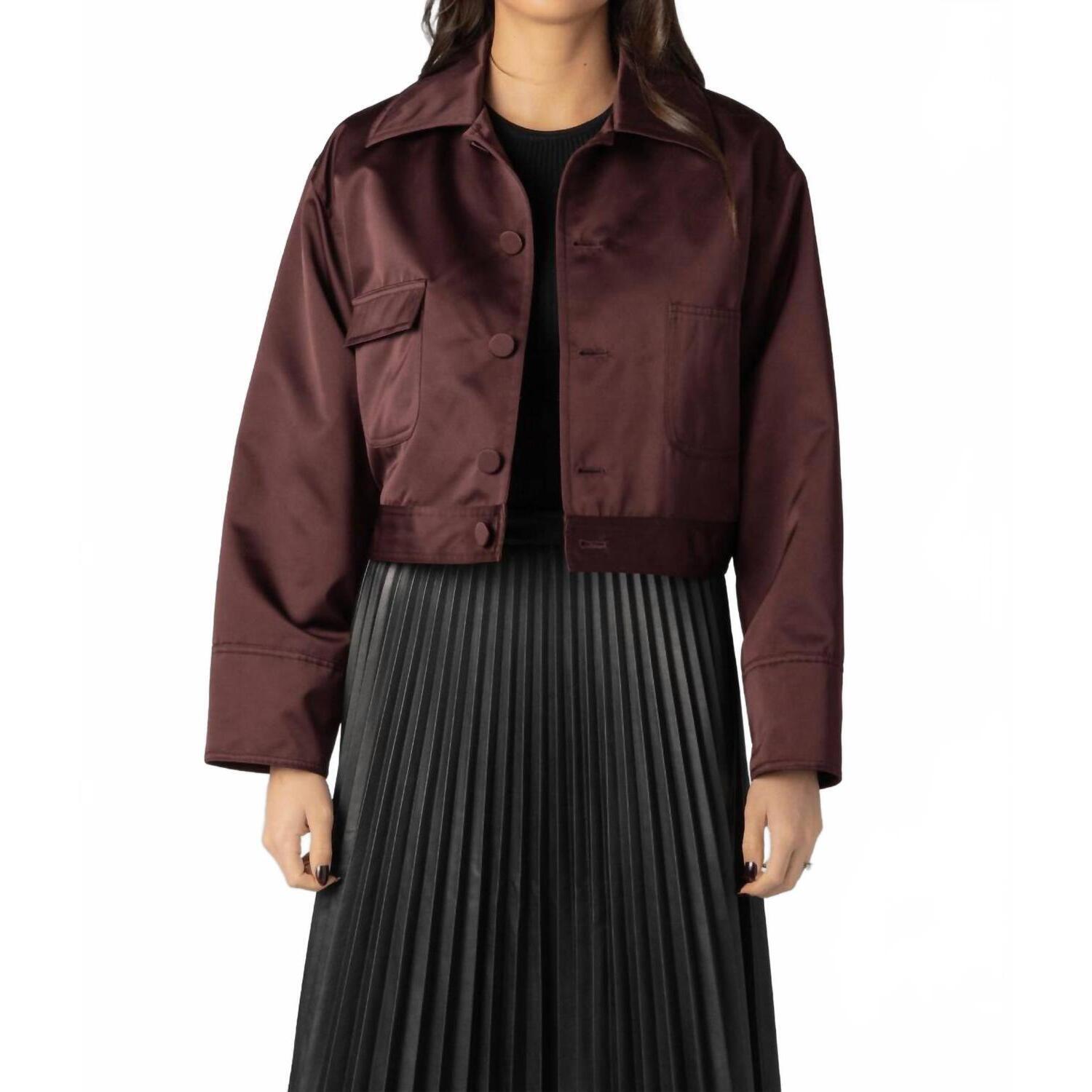 New Plan C Duchesse Jacket In Burgundy